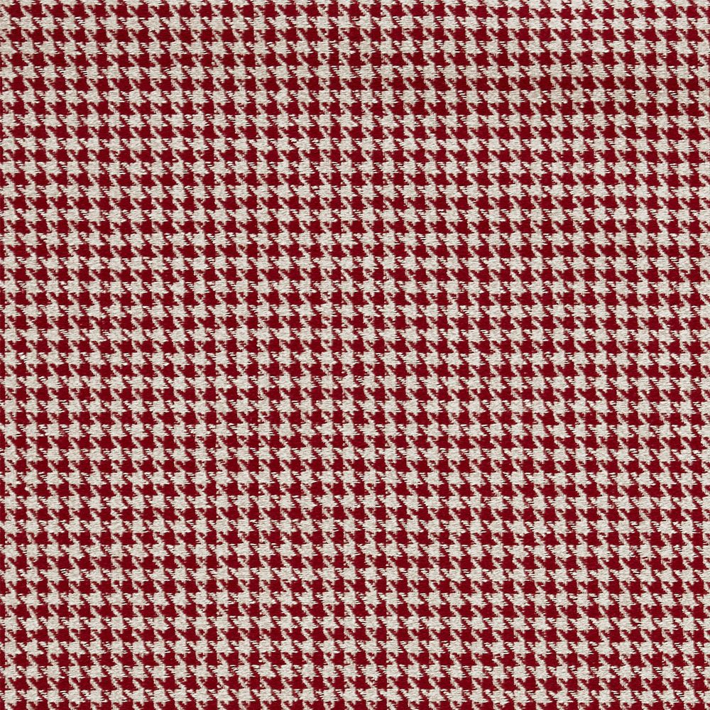 Ravensmere Woven Houndstooth Contract Upholstery Fabric Burgundy