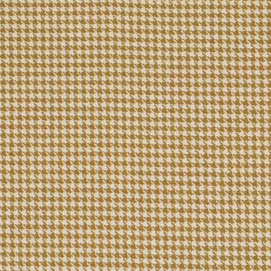 Ravensmere Woven Houndstooth Contract Upholstery Fabric Old Gold