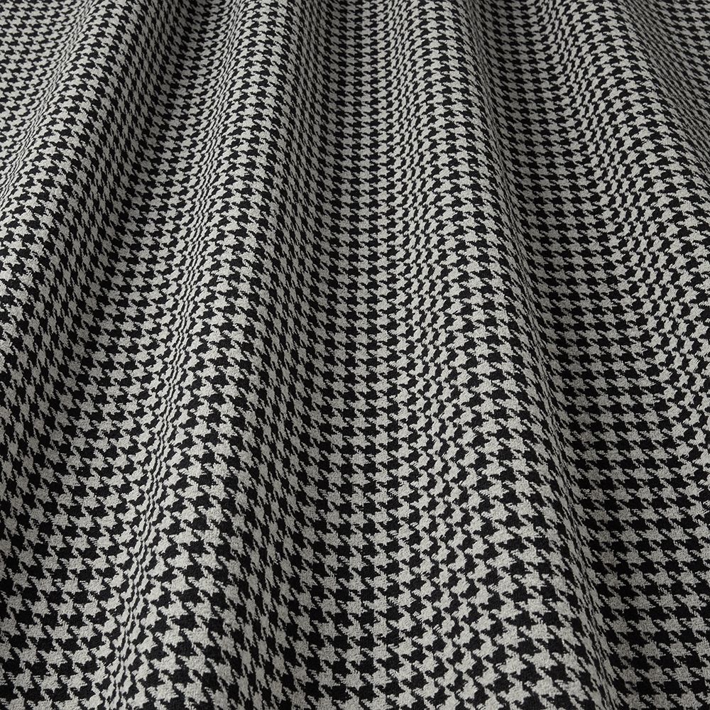 Close-up of black and white houndstooth pattern fabric