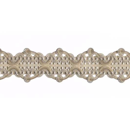 Decorative braid 50mm trim on a white background