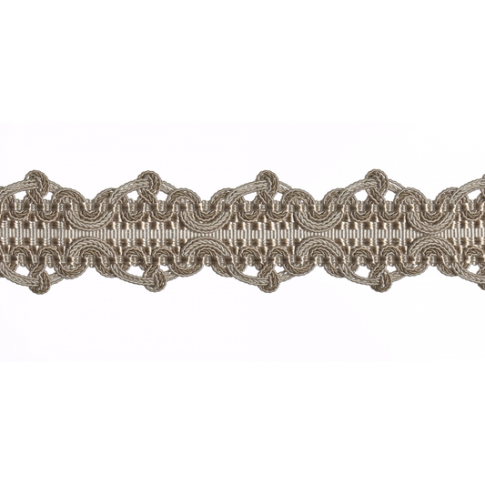 Decorative braid trim on a white background