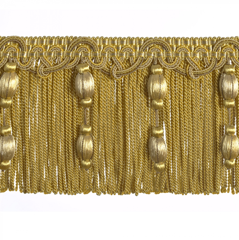 Regal Bullion Beaded Fringe 120mm Trim Gilded Gold