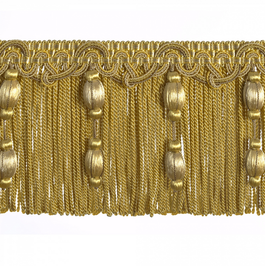 Regal Bullion Beaded Fringe 120mm Trim Gilded Gold