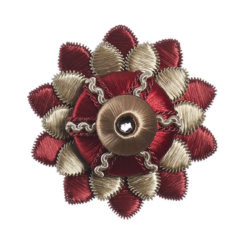 Regal Decorative 6cm Rosette Royal Garnet