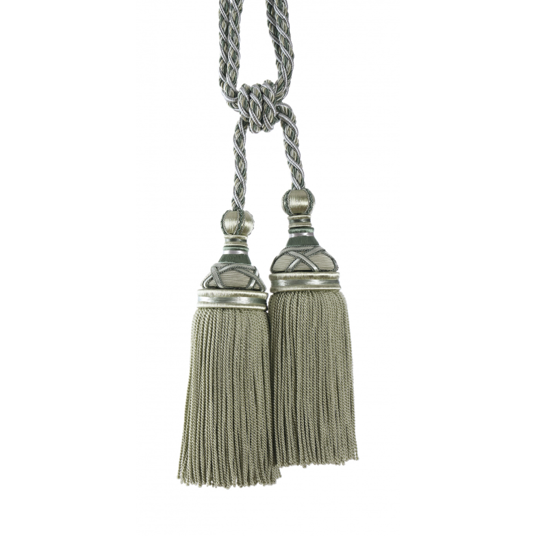Regal Two Tassel Tieback Imperial Sage on a white background