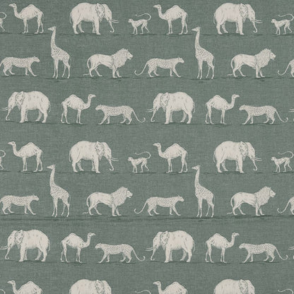 African Safari Sage Upholstery Curtain Fabric