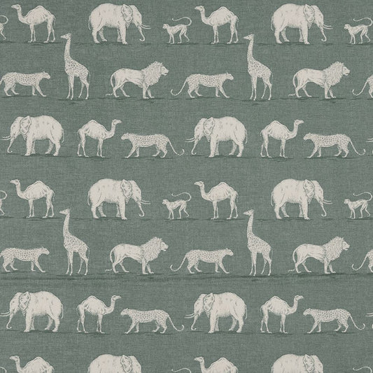 African Safari Sage Upholstery Curtain Fabric