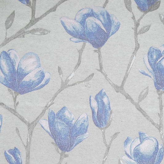 Soulby Floral Woven Jacquard Bluebell Curtain Fabric