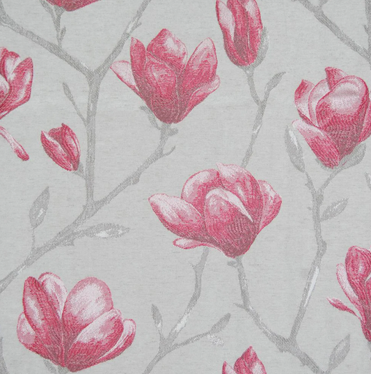 Soulby Floral Woven Jacquard Poppy Cushion Fabric