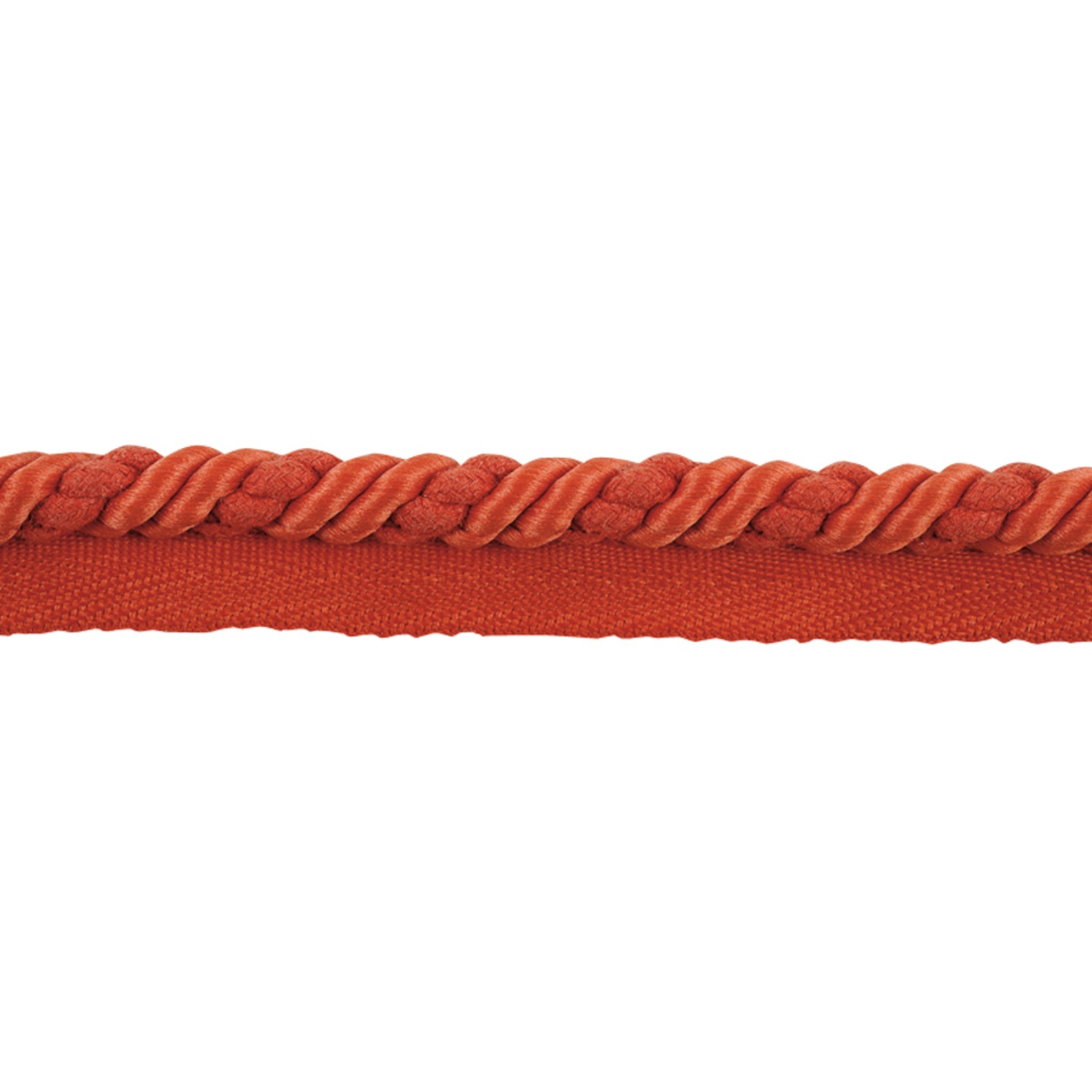 Cayenne twisted piping cord on a white background