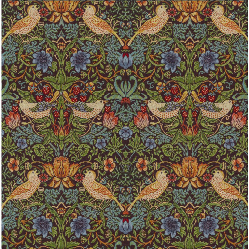 William Morris Tapestry Strawberry Thief Ebony
