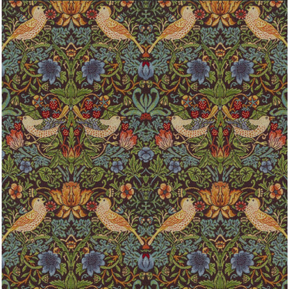 William Morris Tapestry Strawberry Thief Ebony