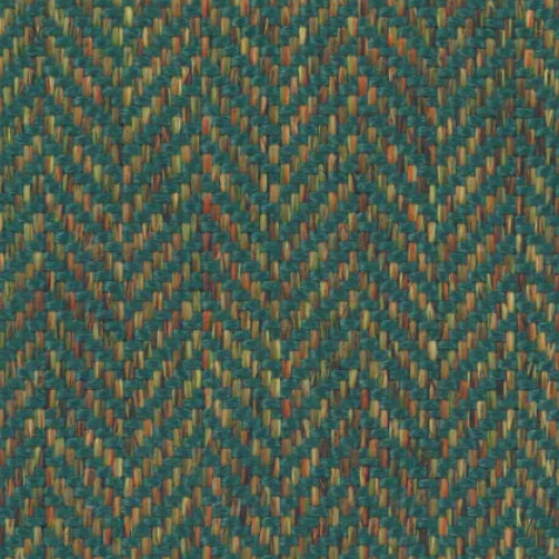 Tailored Herringbone Upholstery Fabric Forest