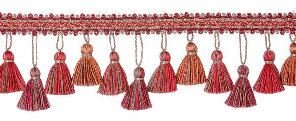 Barocco Tassel Fringe Trim Realgar