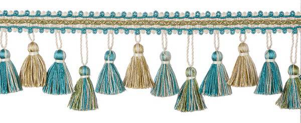 Barocco Tassel Fringe Trim Verditer