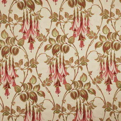 Nouveau Trailing Bloom Cherry - Art Nouveau Fabric | Curtains