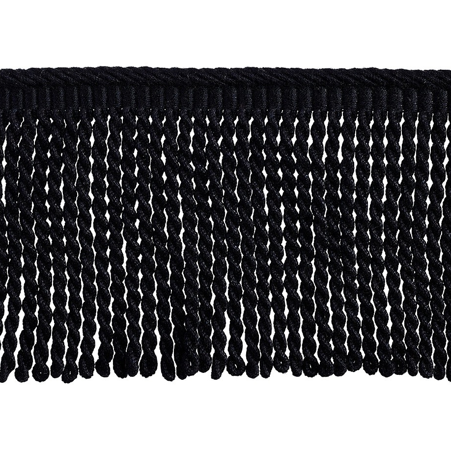Valenza Bullion Fringe 12cm Trim Black Truffle