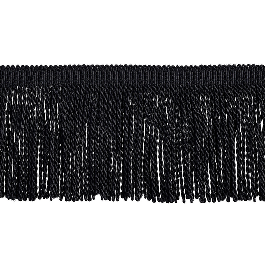 Valenza Bullion Fringe 80mm Trim Black Truffle