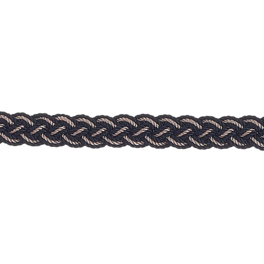 Valenza Braided Gimp Cord 10mm Trim Black Truffle