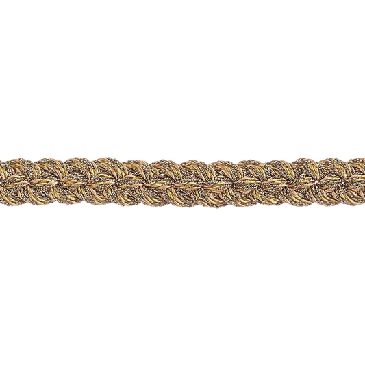 Valenza Braided Gimp Cord 10mm Trim Old Gilt