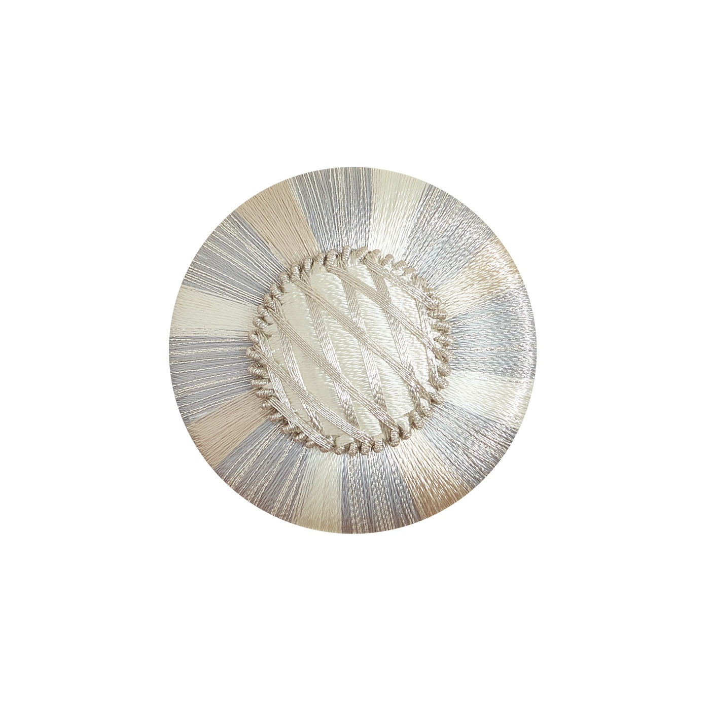 Valenza Decorative Braided Passementerie Rosette Alabaster Gilt