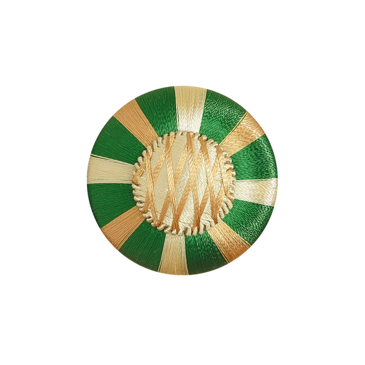 Valenza Decorative Braided Passementerie Rosette Medici Green