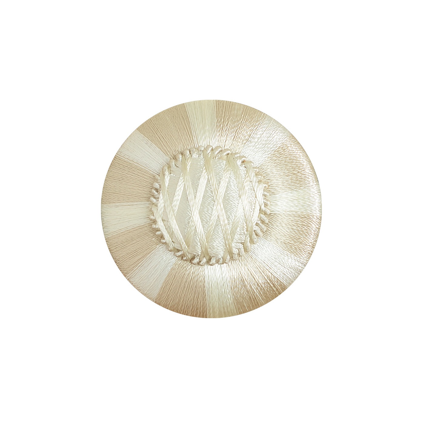 Valenza Decorative Braided Passementerie Rosette Pearl Patina