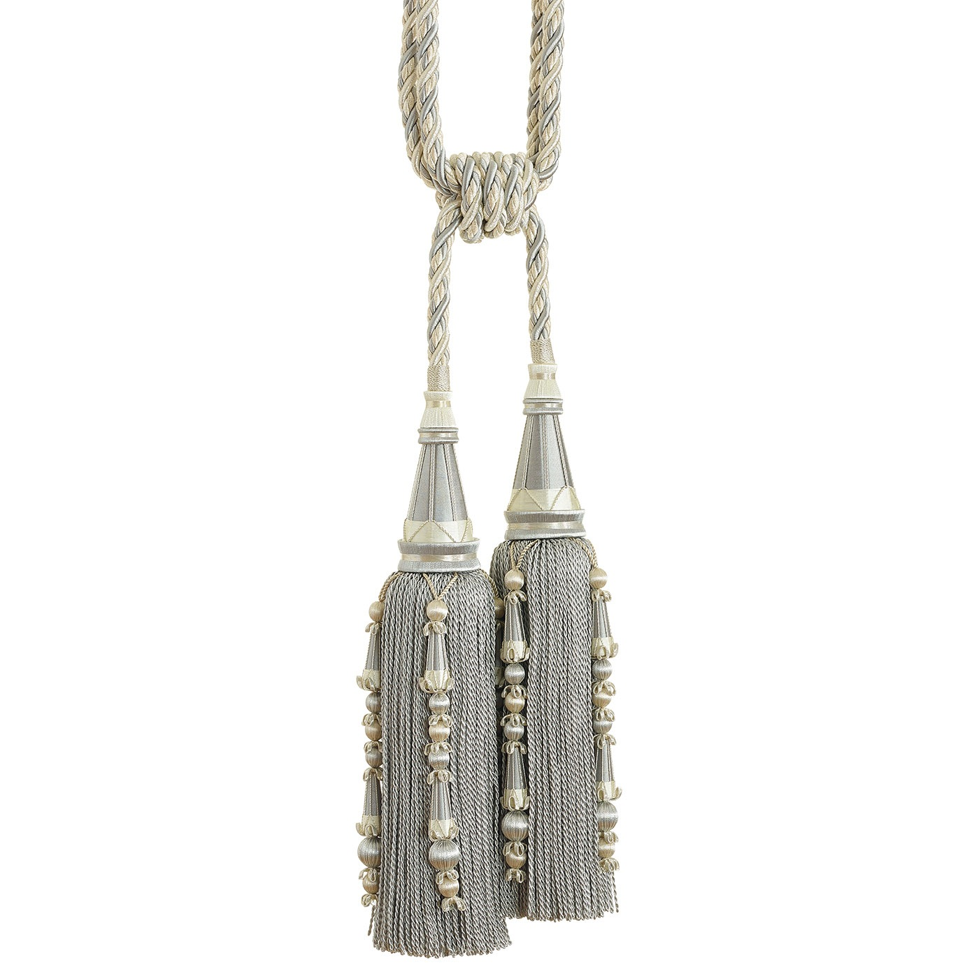 Valenza Decorative Double Tassel Tieback Alabaster Gilt