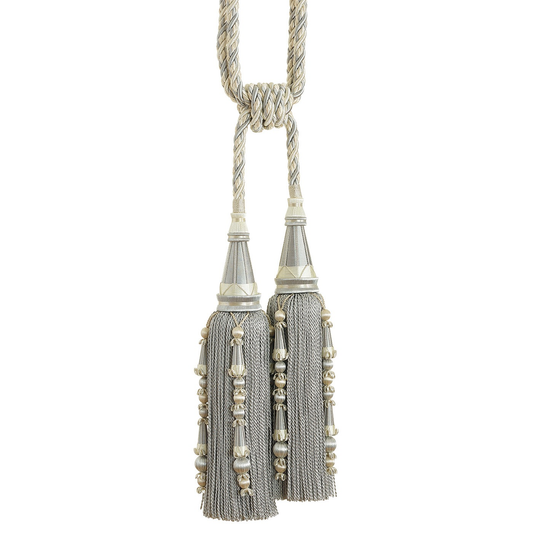 Valenza Decorative Double Tassel Tieback Alabaster Gilt