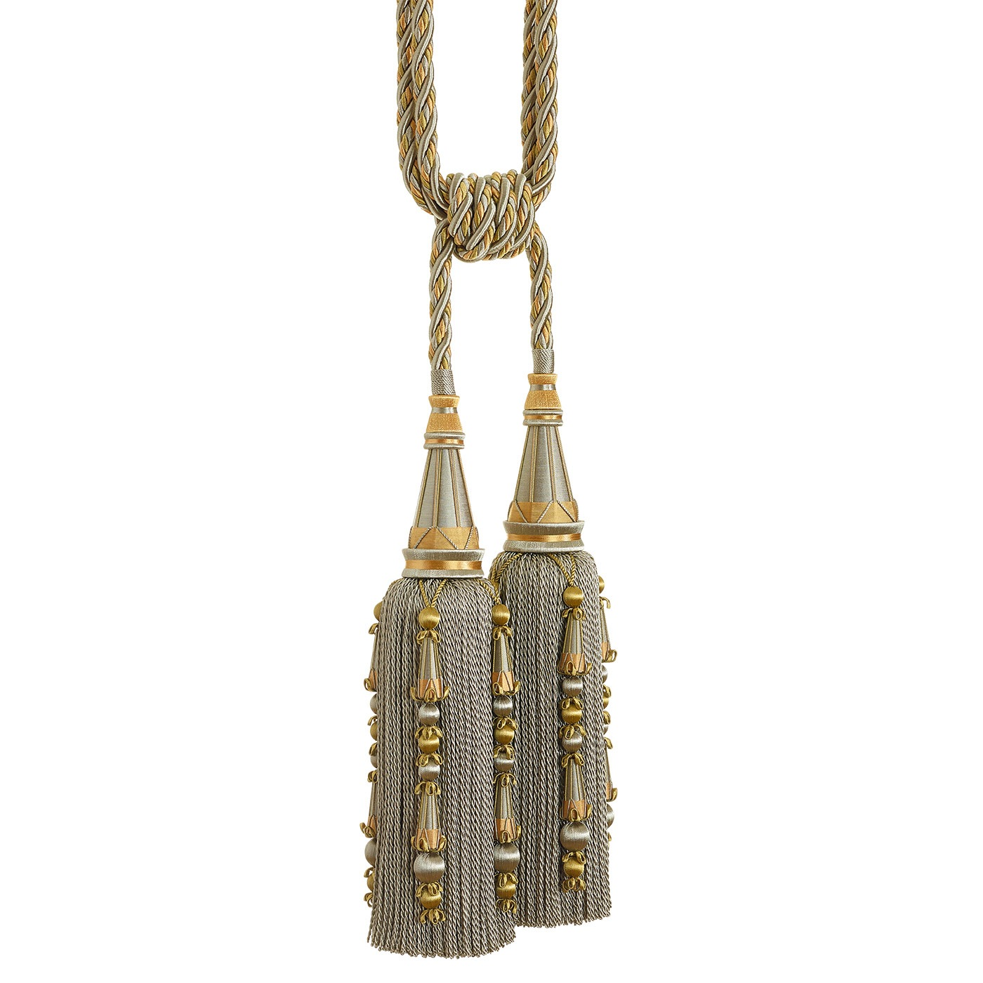 Valenza Decorative Double Tassel Tieback Amethyst Ash