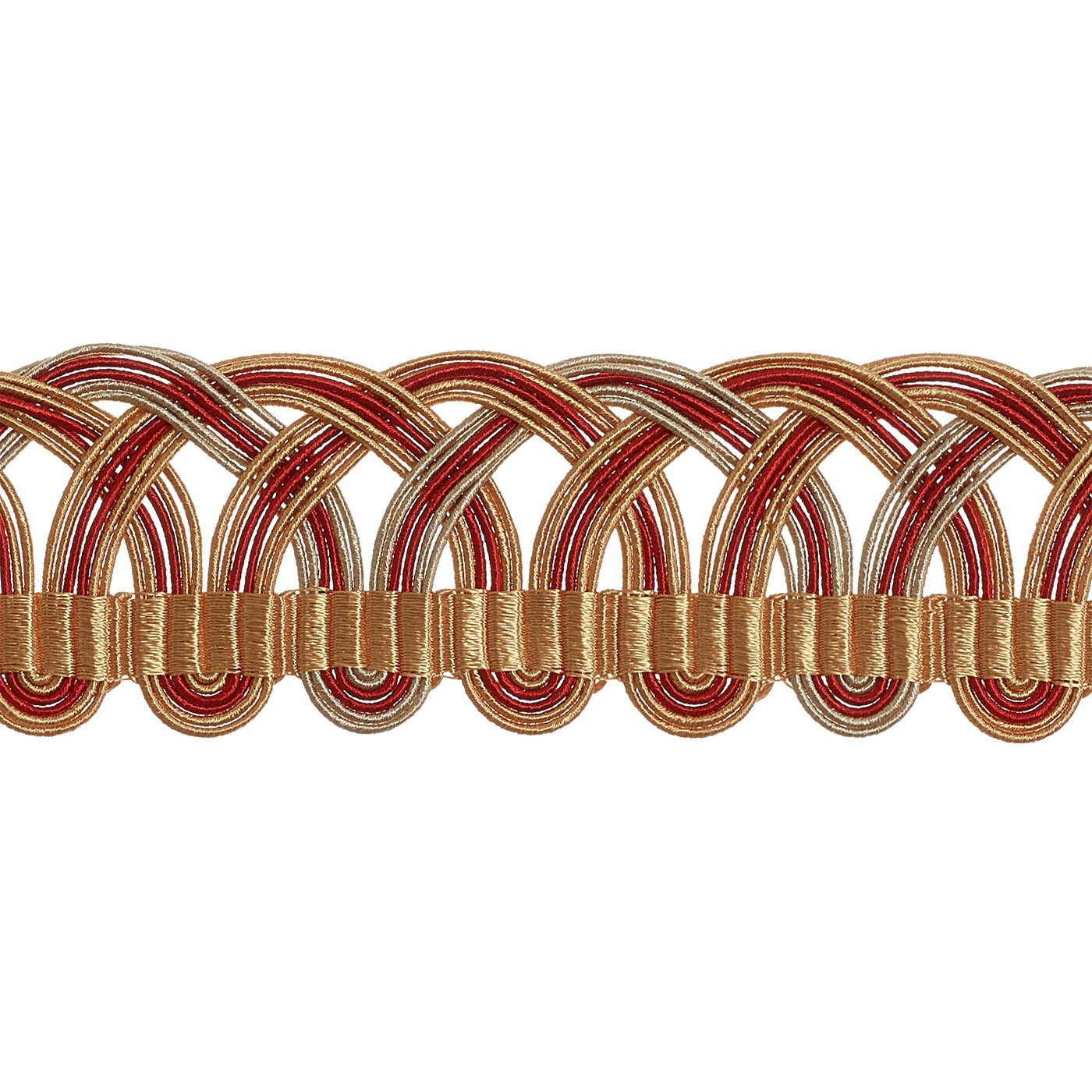 Valenza Decorative Heritage Scroll Braid 32mm Trim Carinal