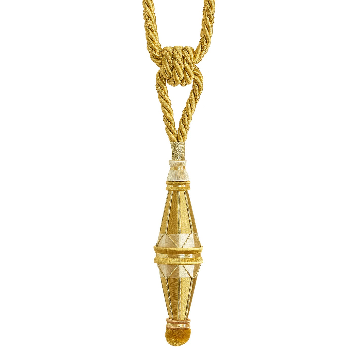 Valenza Luxury Braided Tassel Curtain Tieback Gold