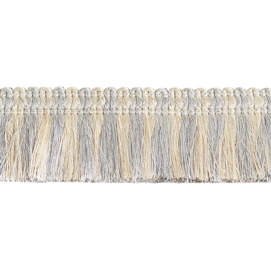 Valenza Two Tone Brush Fringe 50mm Trim Alabaster Gilt
