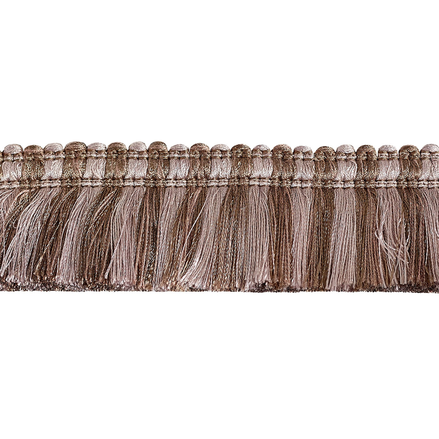 Valenza Two Tone Brush Fringe 50mm Trim Antique Mushroom