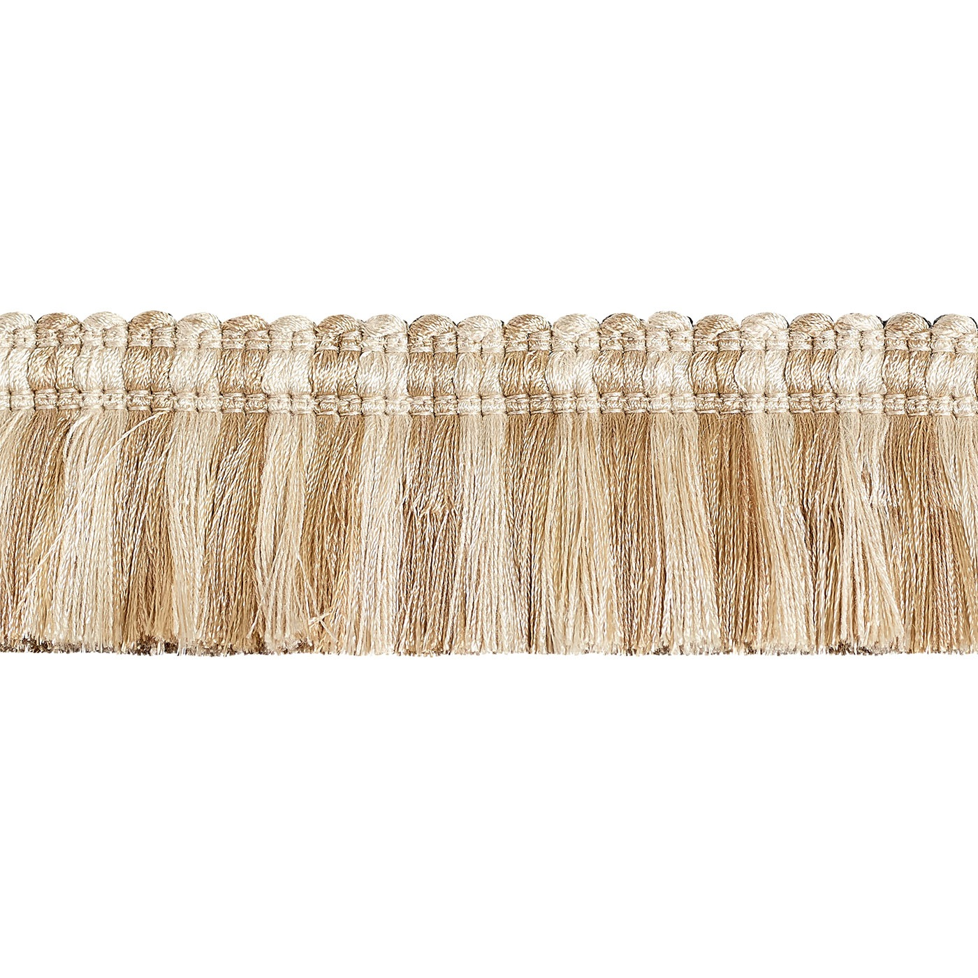Valenza Two Tone Brush Fringe 50mm Trim French Beige