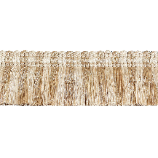 Valenza Two Tone Brush Fringe 50mm Trim French Beige