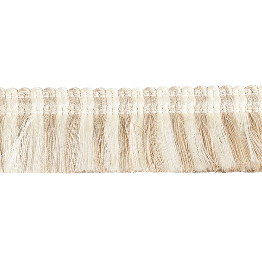Valenza Two Tone Brush Fringe 50mm Trim Pearl Patina