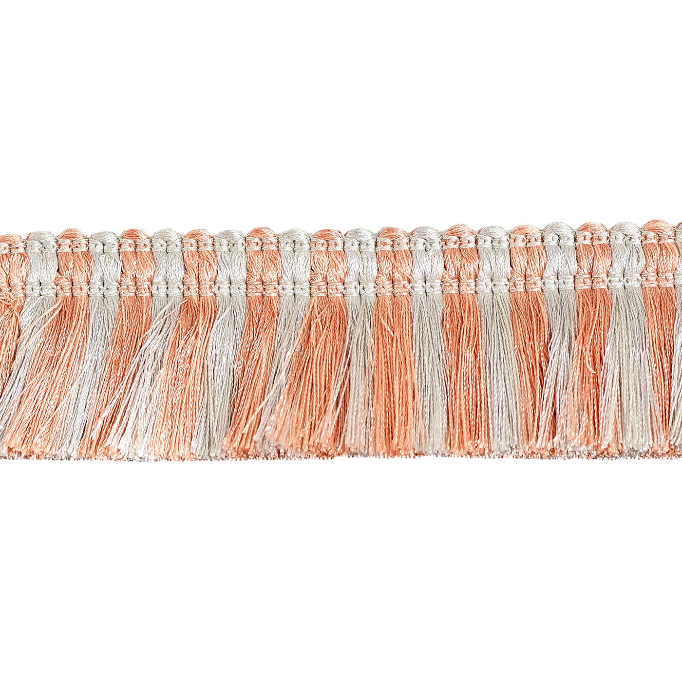 Valenza Two Tone Brush Fringe 50mm Trim Venetian Blush