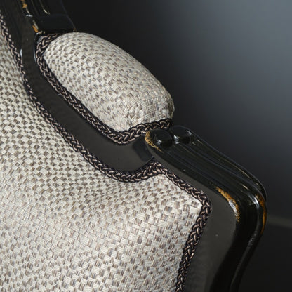 Chair detail with Valenza gimp cord black truffle