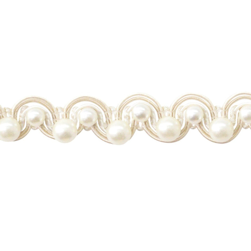 Verona Pearl Gimp Trim Cream