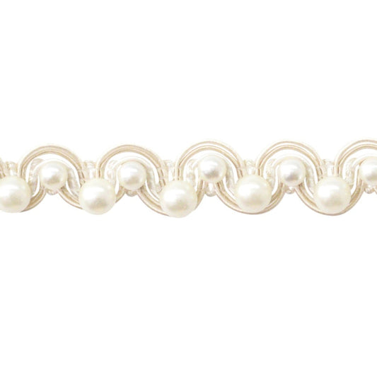 Verona Pearl Gimp Trim Cream