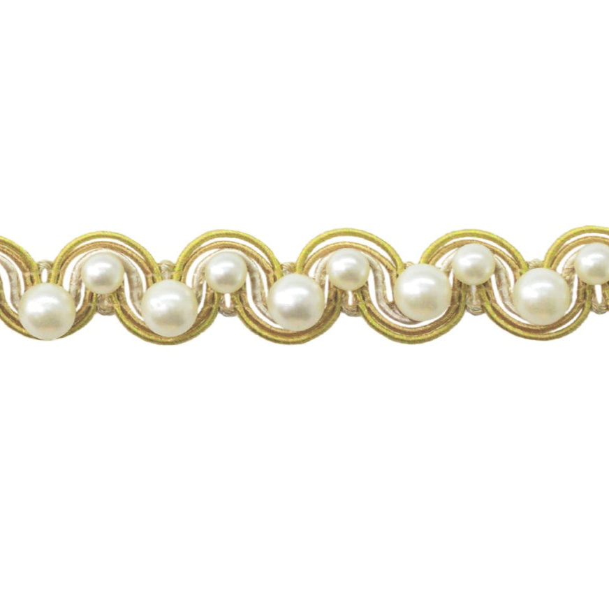 Verona Pearl Gimp Trim Old Gold