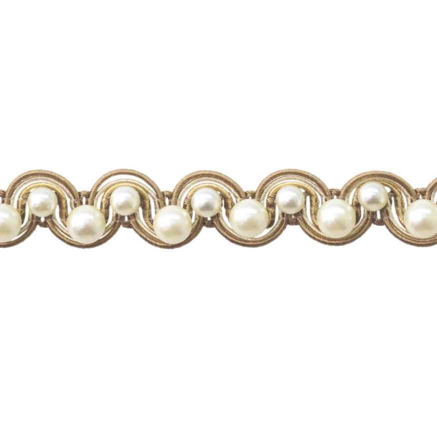 Verona Pearl Gimp Trim Truffle