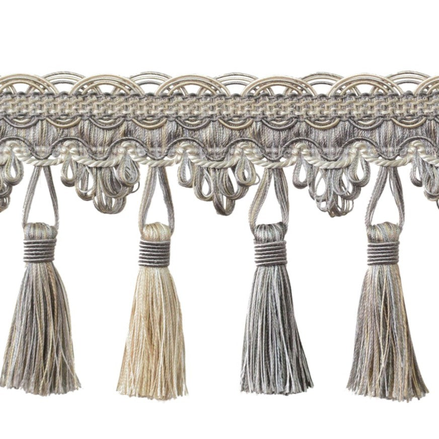 Verona Tassel Fringe Trim Dove