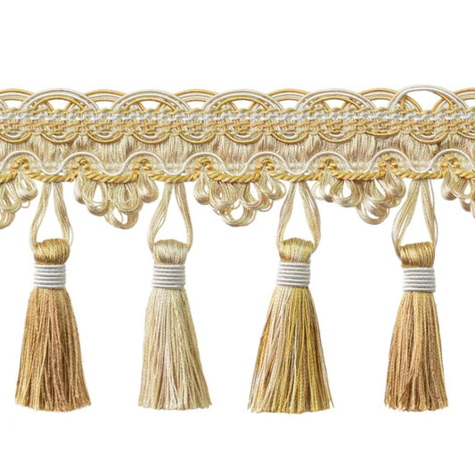 Verona Tassel Fringe Trim Old Gold