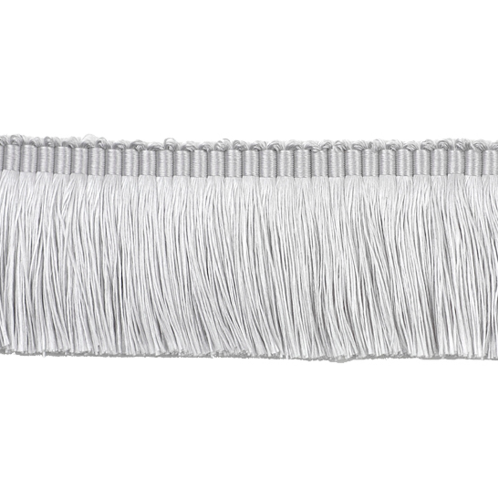 Versailles Silk Moss Fringe 40mm Trim Silver Lilac
