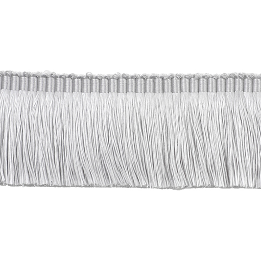 Versailles Silk Moss Fringe 40mm Trim Silver Lilac