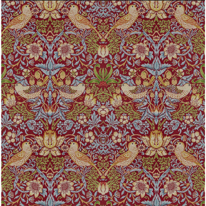 William Morris Tapestry Strawberry Thief Claret