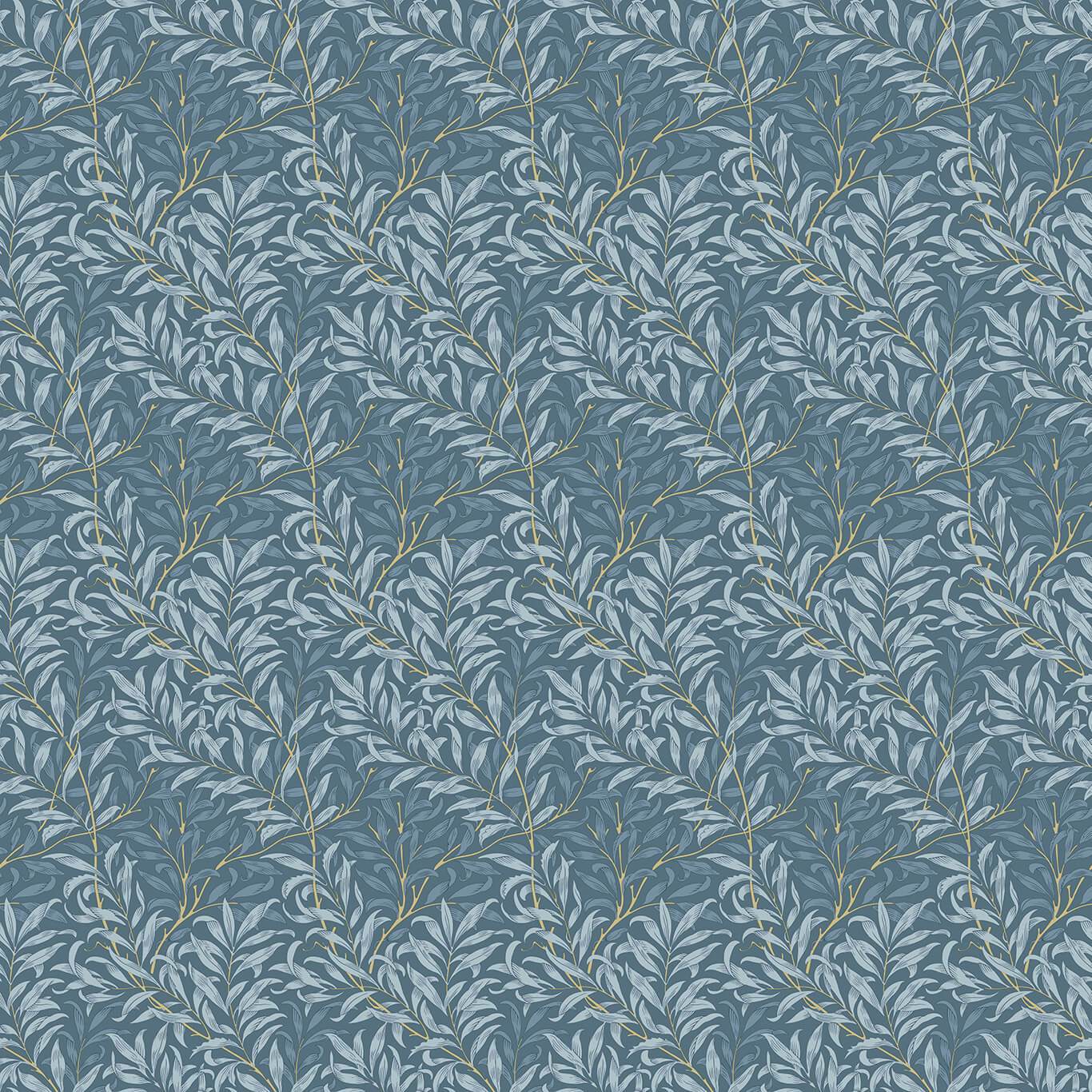 William Morris Willow Bough Denim Fabric for Upholstery