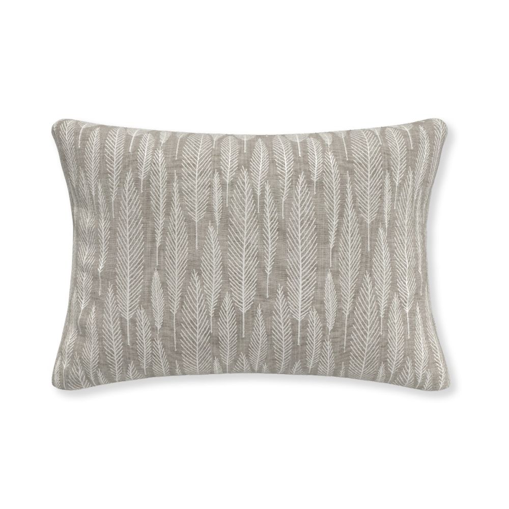 Evergreen Charcoal Braided Trim Edge Cushion